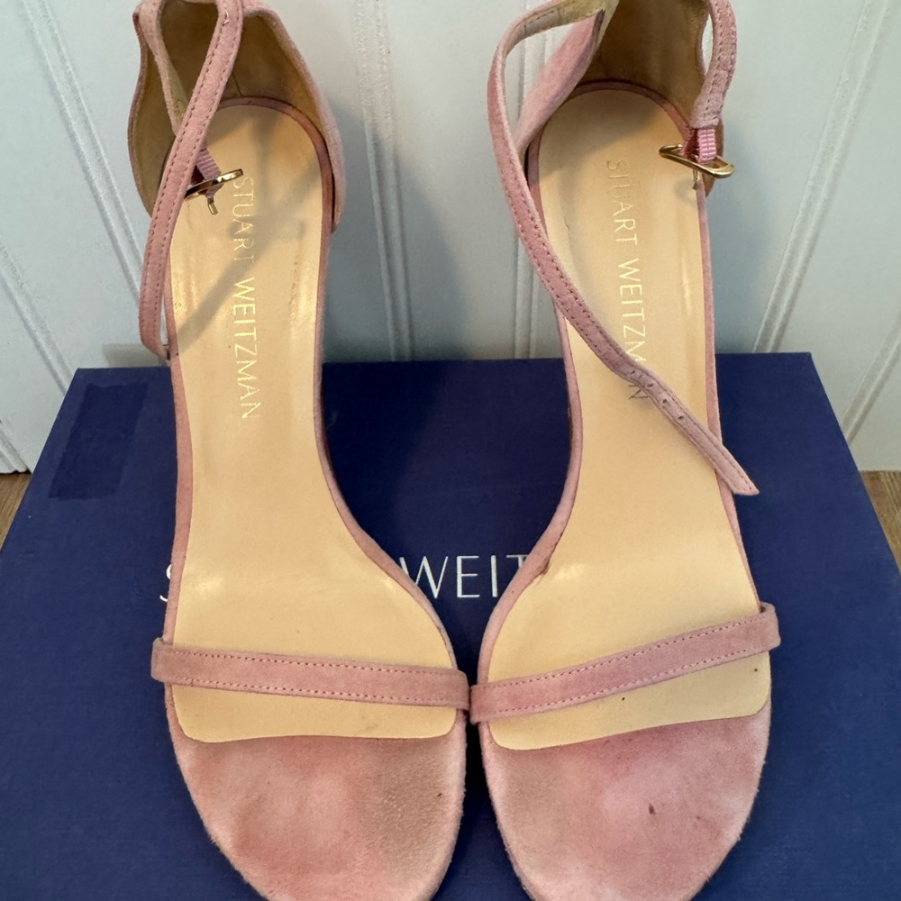 Stuart Weitzman Pink Heels Elegant Stiletto Design - Picture 2 of 7
